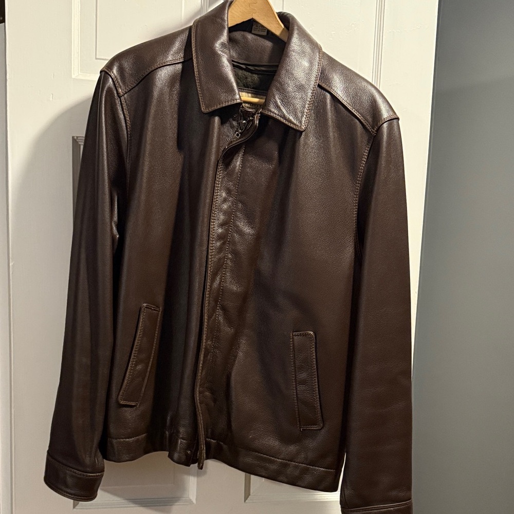 Columbia Men's Dark Brown Leather Jacket